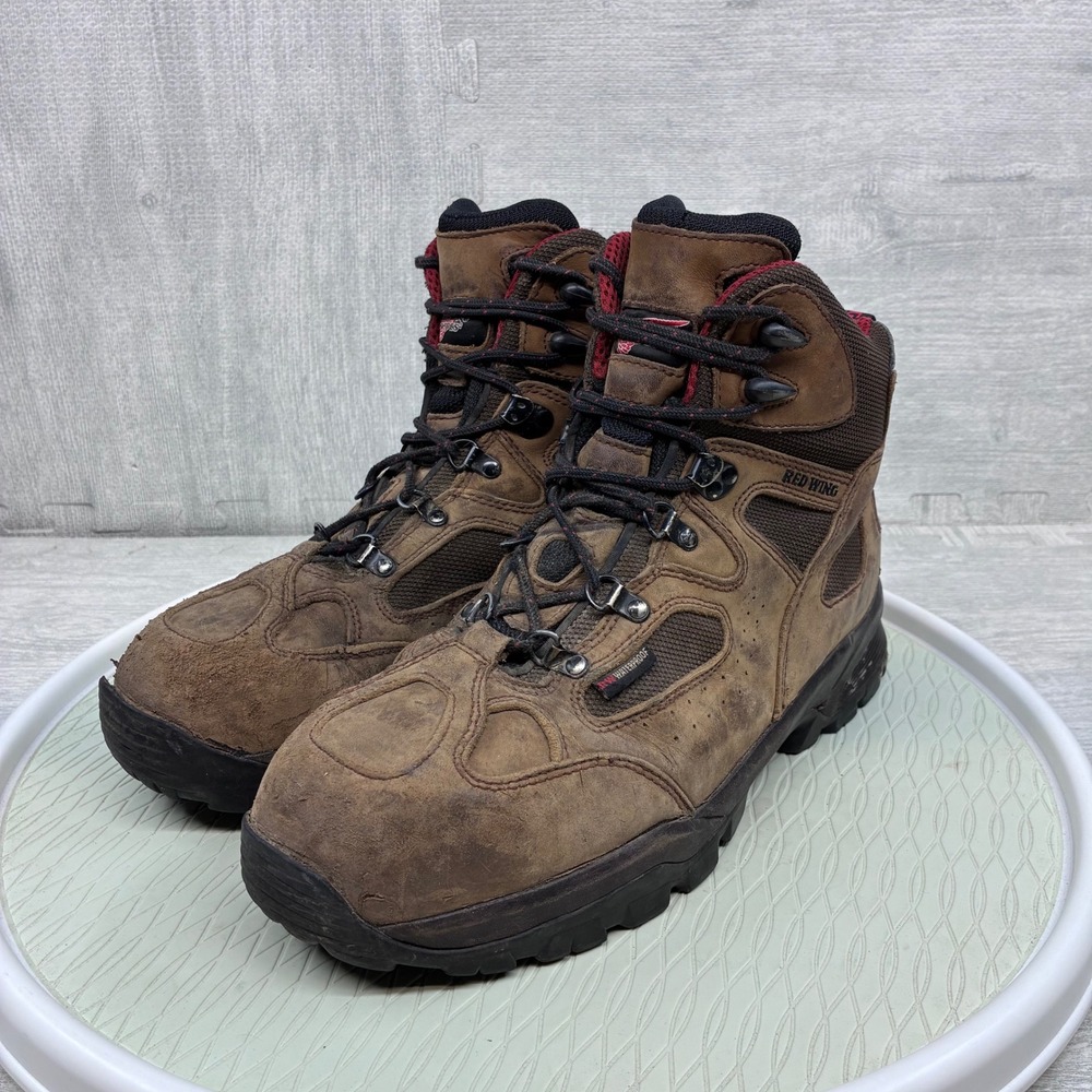 Red Wing TruHiker Work Boots Mens 11.5 Brown Leather Aluminum Safety Toe 6674